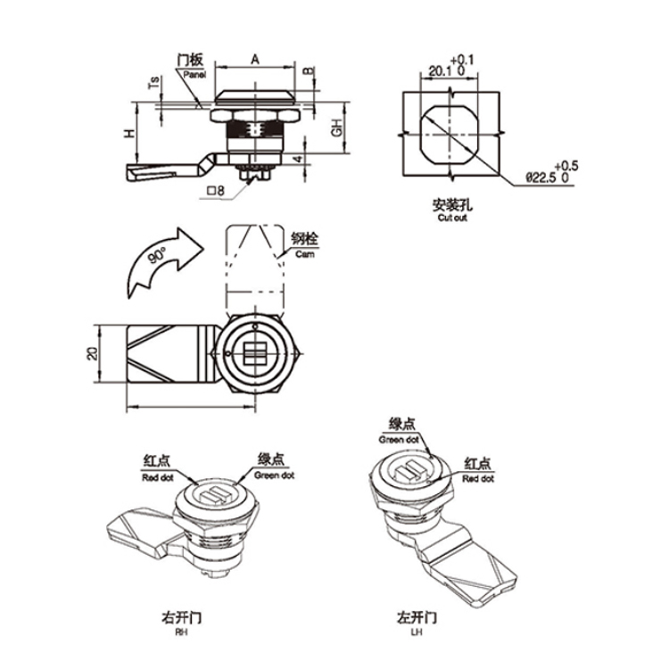 Typ nástroja Cam Lock-A6011